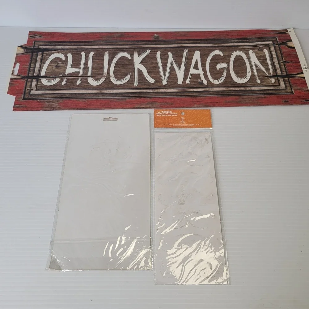 Wild West Western Cowboy Party Decorations Cactus Boots Signs Banner Cut Out NEW